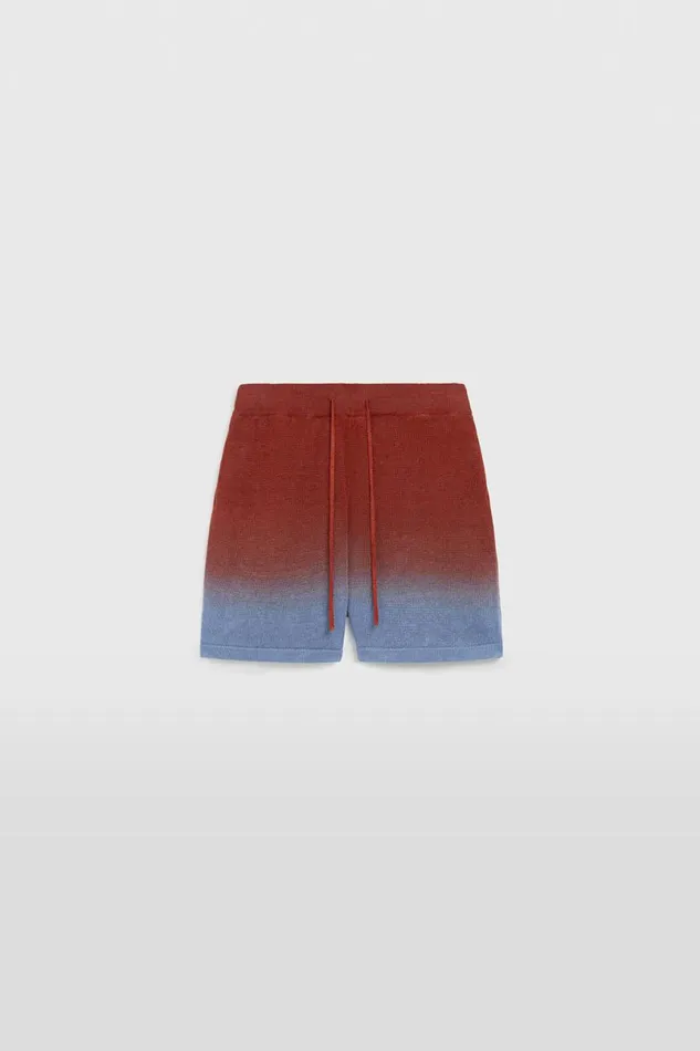 Man Venroy Knitwear Linen Knitted Short