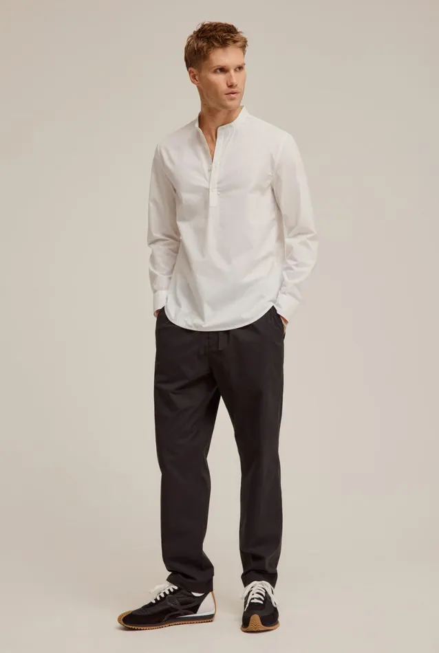 Man Venroy Shirts Grandad Collar Pop Over Shirt
