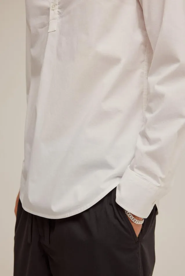 Man Venroy Shirts Grandad Collar Pop Over Shirt