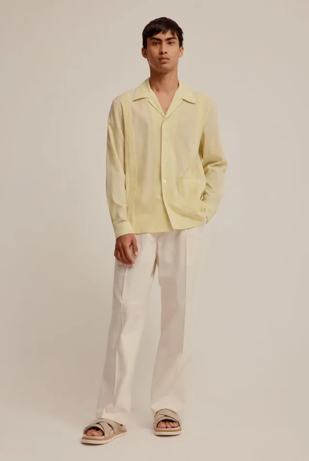 Man Venroy Shirts Long Sleeve Pin Stitch Seersucker Shirt