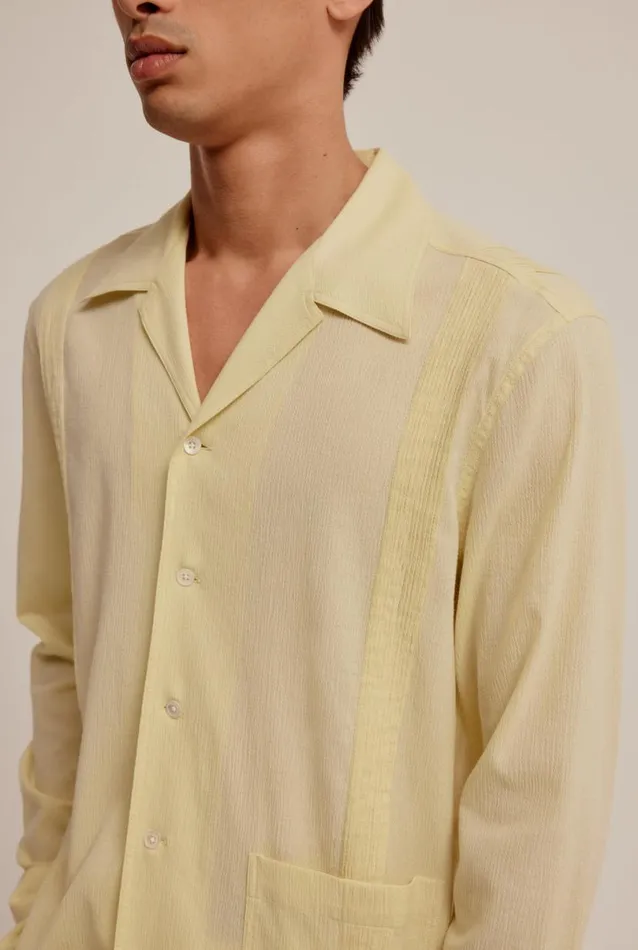 Man Venroy Shirts Long Sleeve Pin Stitch Seersucker Shirt