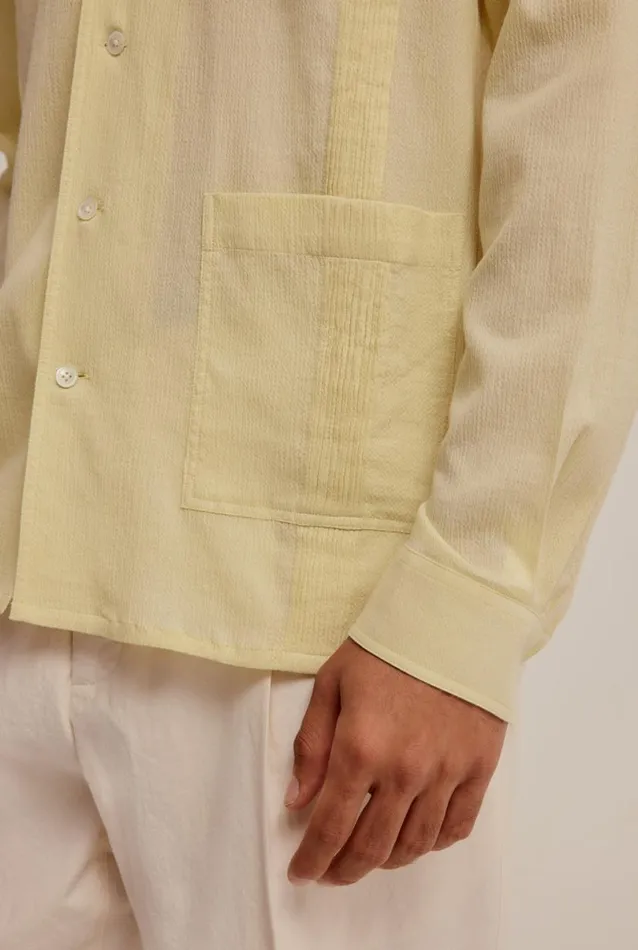 Man Venroy Shirts Long Sleeve Pin Stitch Seersucker Shirt