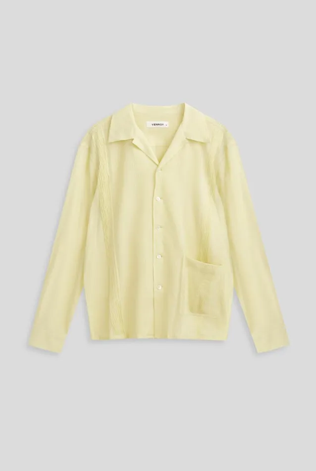 Man Venroy Shirts Long Sleeve Pin Stitch Seersucker Shirt