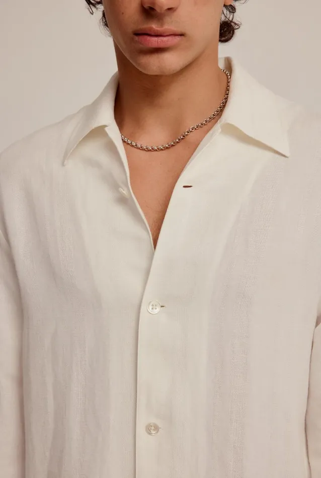 Man Venroy Shirts Textured Woven Stripe Shirt