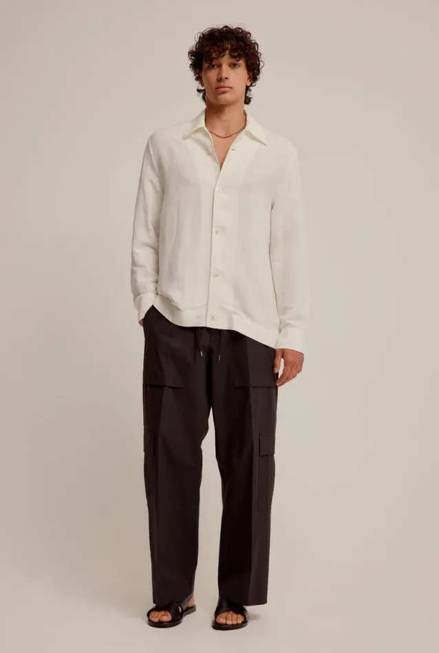 Man Venroy Shirts Textured Woven Stripe Shirt