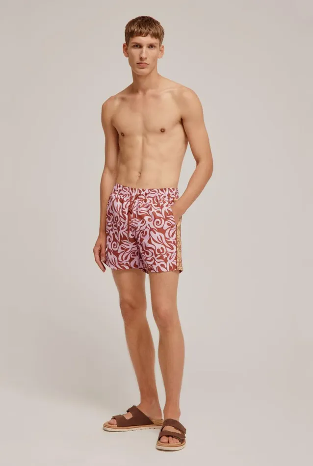 Man Venroy Swim Shorts Contrast Panel Swim Short