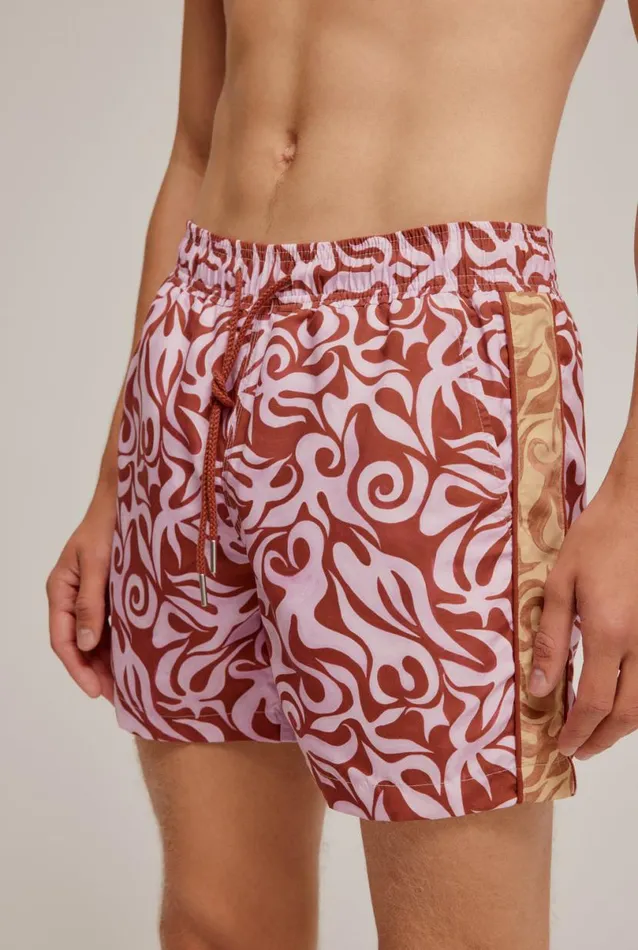 Man Venroy Swim Shorts Contrast Panel Swim Short