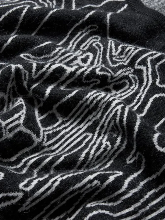 MARQUEE CREWNECK SWEATER Black Clothing John Varvatos Sweaters