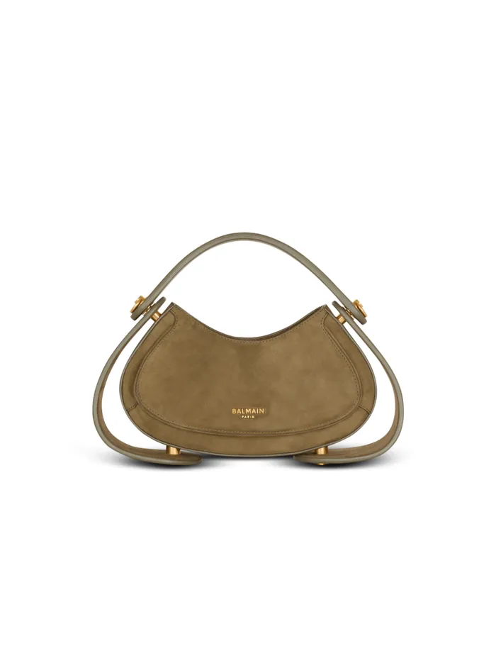 Medium Suede Jolie Madame Bag Khaki Women Balmain Handbags