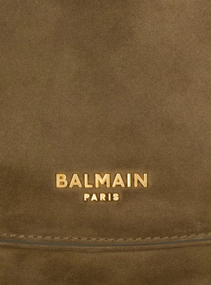 Medium Suede Jolie Madame Bag Khaki Women Balmain Handbags