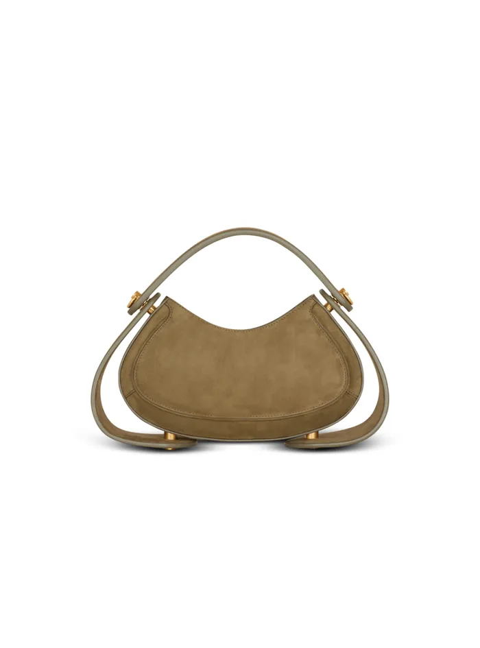 Medium Suede Jolie Madame Bag Khaki Women Balmain Handbags