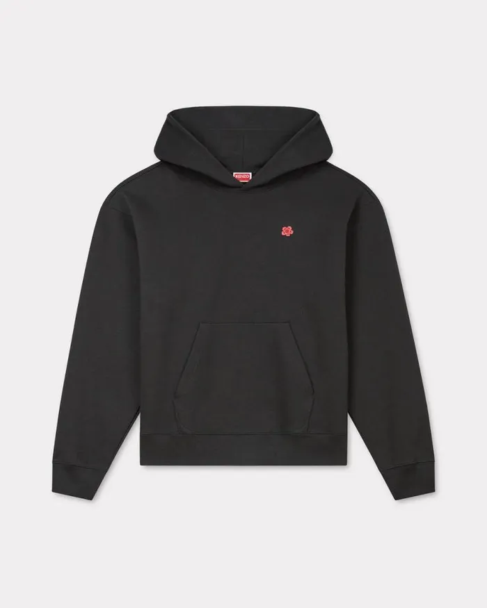 Men 039Boke Flower039 Oversized Embroidered Hoodie Black Kenzo Sweatshirts And Hoodies