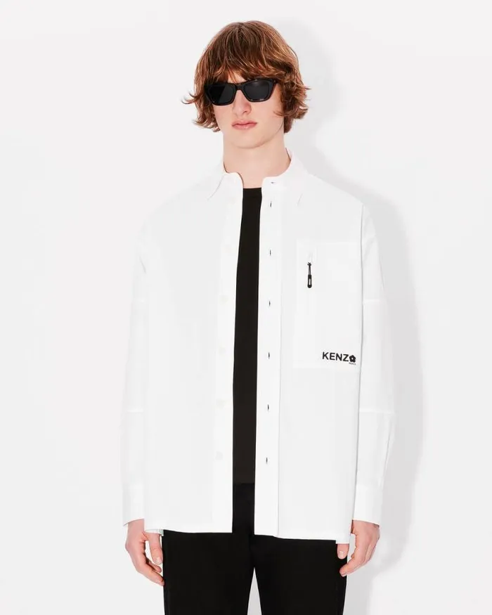 Men 039Boke Flower 20039 Oversized Shirt White Kenzo Shirts