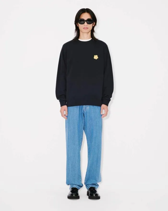 Men 039Lunar New Year039 Embroidered Slim Sweatshirt In Cotton Black Kenzo Sweatshirts And Hoodies