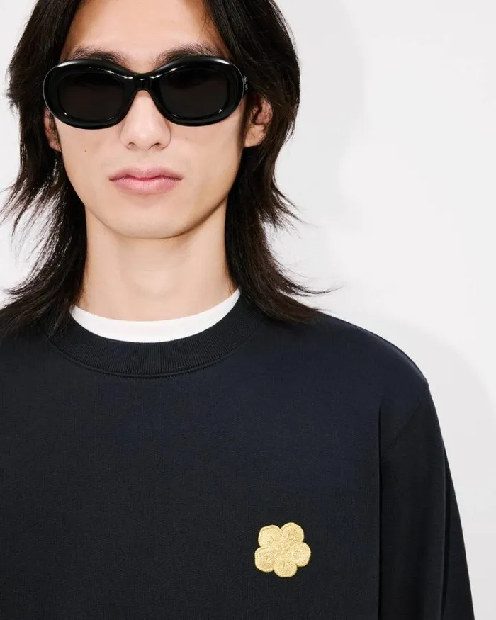 Men 039Lunar New Year039 Embroidered Slim Sweatshirt In Cotton Black Kenzo Sweatshirts And Hoodies