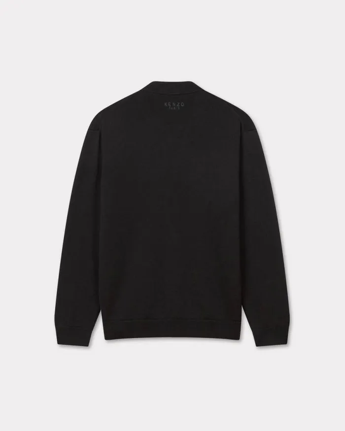 Men 039Lunar New Year039 Merino Wool Cardigan Black Kenzo Sweaters And Cardigans