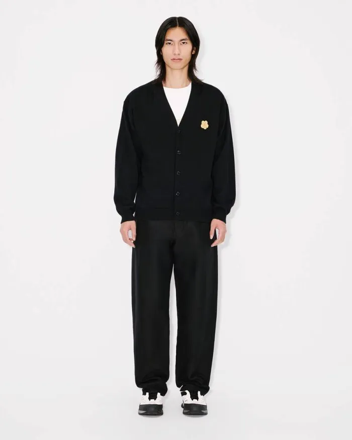 Men 039Lunar New Year039 Merino Wool Cardigan Black Kenzo Sweaters And Cardigans