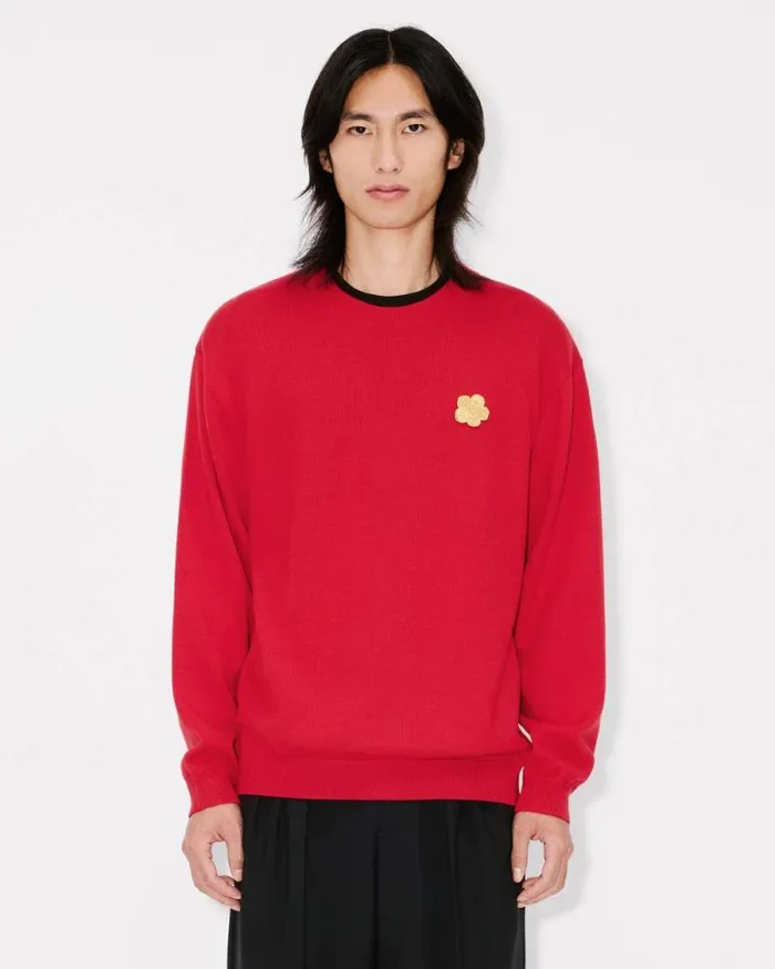 Men 039Lunar New Year039 Merino Wool Jumper Cherry Kenzo Sweaters And Cardigans