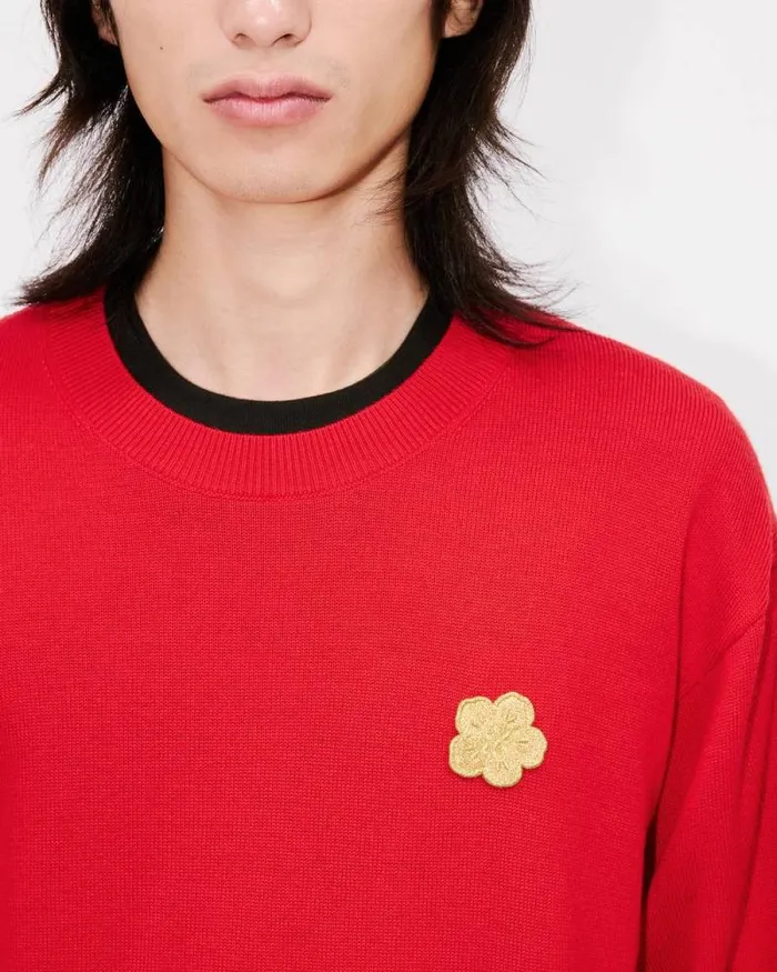 Men 039Lunar New Year039 Merino Wool Jumper Cherry Kenzo Sweaters And Cardigans