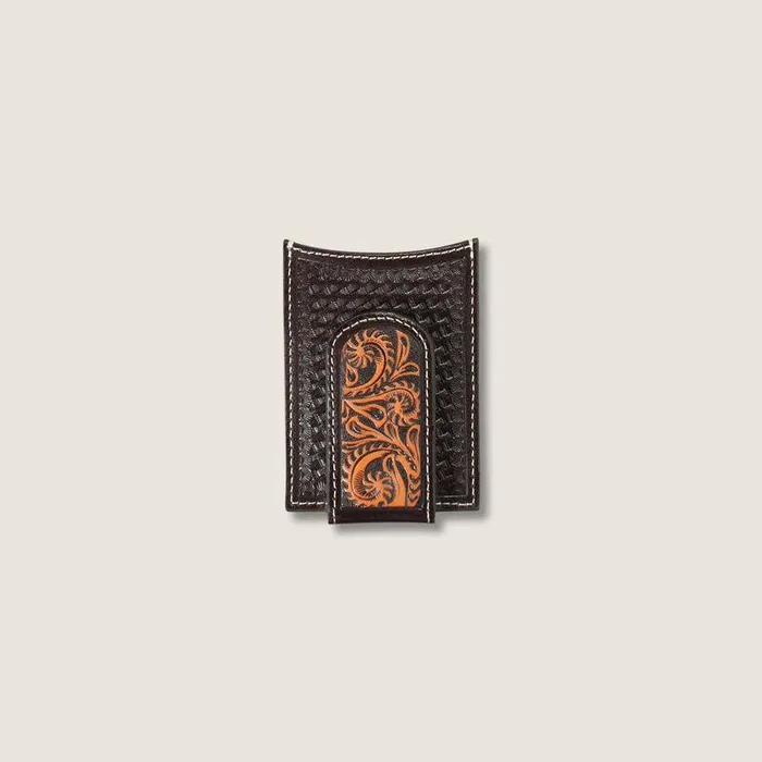 Men Bags and Wallets Ariat Cross Front Pocket Brown