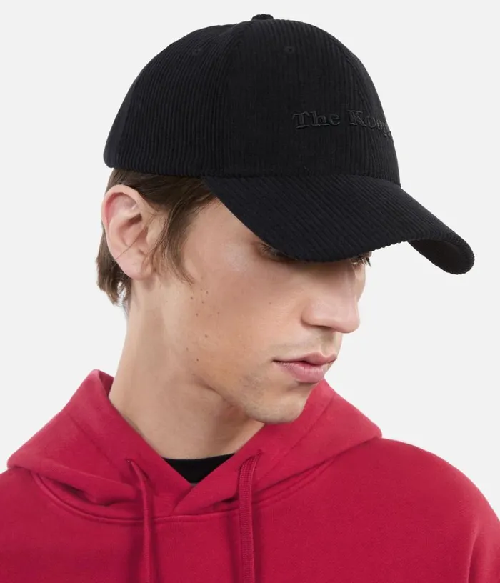 Men Black Corduroy Cap THE KOOPLES Hats and Scarves
