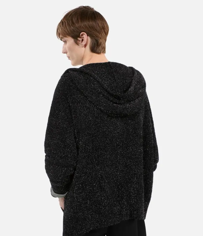 Men Black Glittery Cardigan THE KOOPLES Sweaters