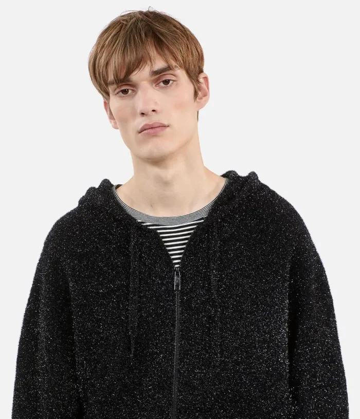 Men Black Glittery Cardigan THE KOOPLES Sweaters