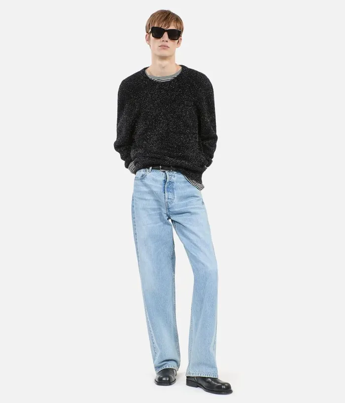 Men Black Glittery Jumper THE KOOPLES Sweaters