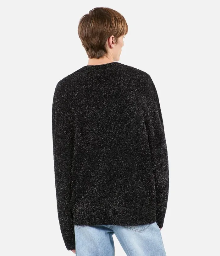 Men Black Glittery Jumper THE KOOPLES Sweaters