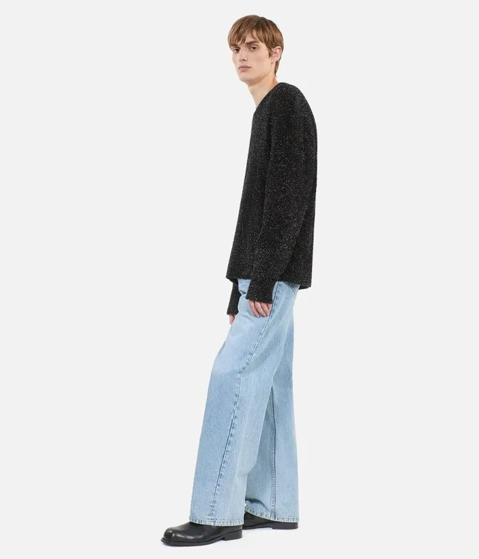 Men Black Glittery Jumper THE KOOPLES Sweaters