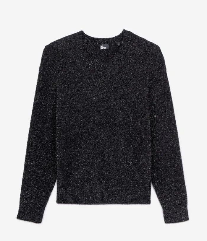 Men Black Glittery Jumper THE KOOPLES Sweaters