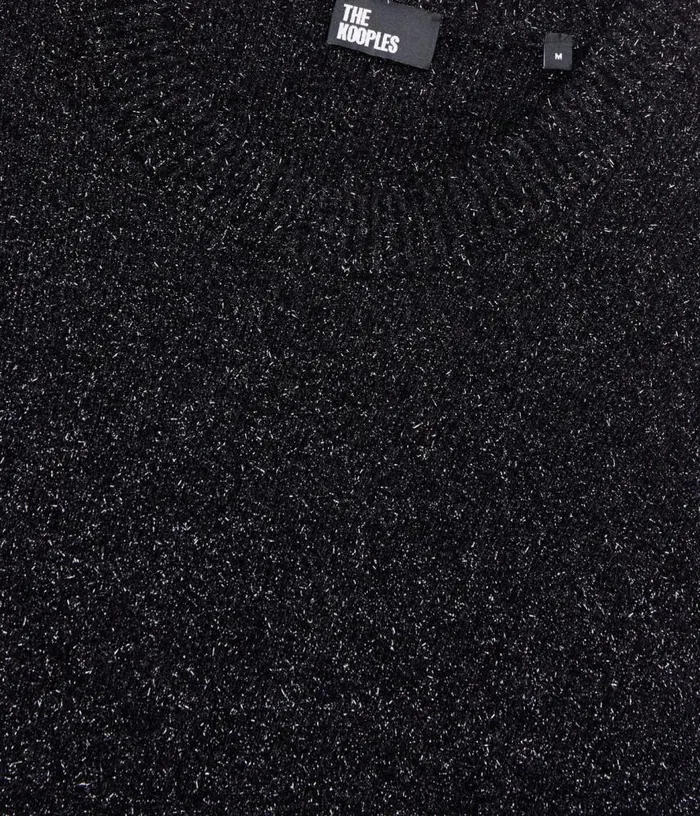 Men Black Glittery Jumper THE KOOPLES Sweaters