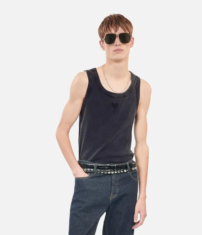 Men Black Heart Tank Top THE KOOPLES Tshirts