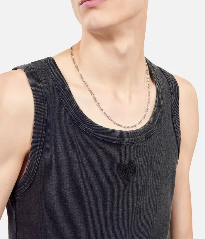 Men Black Heart Tank Top THE KOOPLES Tshirts