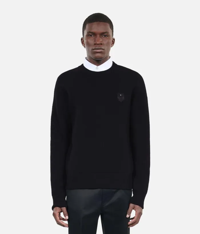 Men Black Wool Sweater THE KOOPLES Sweaters