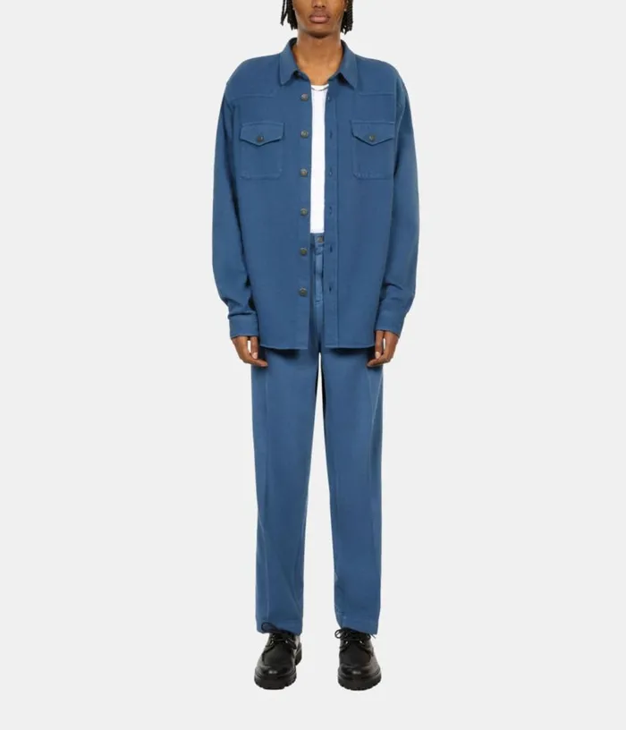 Men Blue Linen And Cotton Shirt THE KOOPLES Shirts