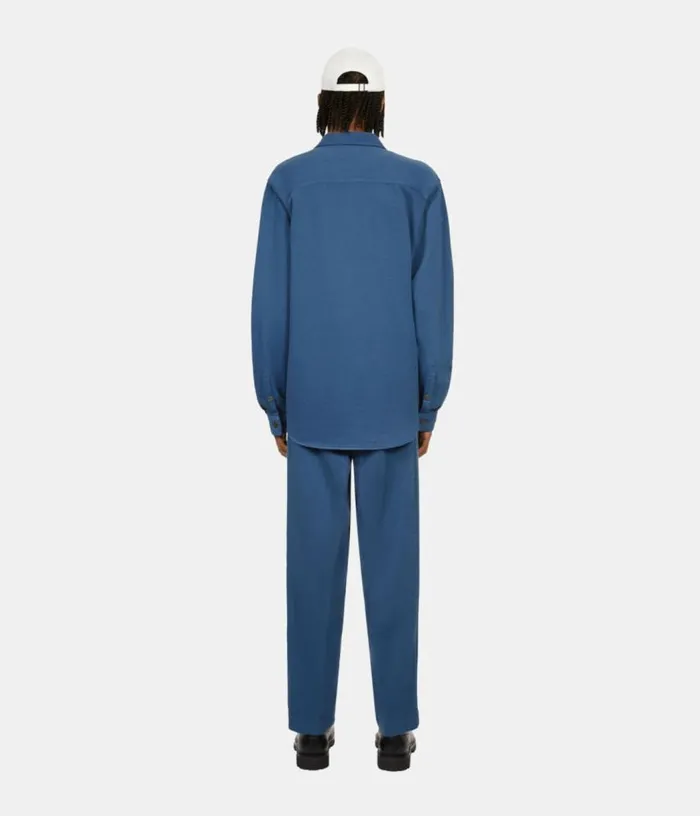 Men Blue Linen And Cotton Shirt THE KOOPLES Shirts