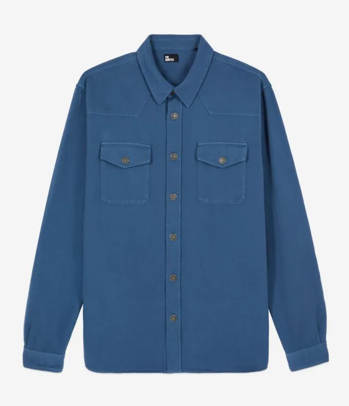 Men Blue Linen And Cotton Shirt THE KOOPLES Shirts