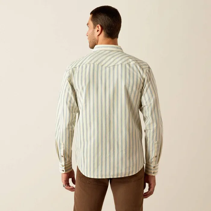 Men Button Down Shirts Ariat Hanford Retro Fit Shirt Cream Men Button Down Shirts Ariat Hanford Retro Fit Shirt Cream