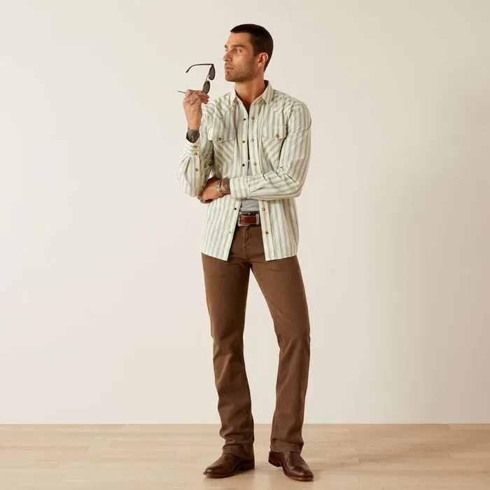 Men Button Down Shirts Ariat Hanford Retro Fit Shirt Cream Men Button Down Shirts Ariat Hanford Retro Fit Shirt Cream