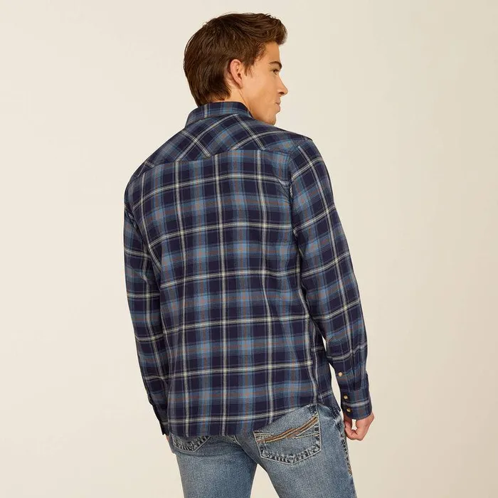 Men Button Down Shirts Ariat Hugo Retro Fit Shirt Maritime Blue Men Button Down Shirts Ariat Hugo Retro Fit Shirt Maritime Blue