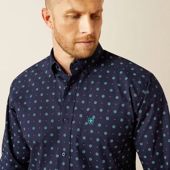 Men Button Down Shirts Ariat Jacobi Classic Fit Shirt Navy Men Button Down Shirts Ariat Jacobi Classic Fit Shirt Navy