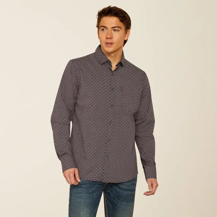Men Button Down Shirts Ariat Mattie Modern Fit Shirt Parisian Night