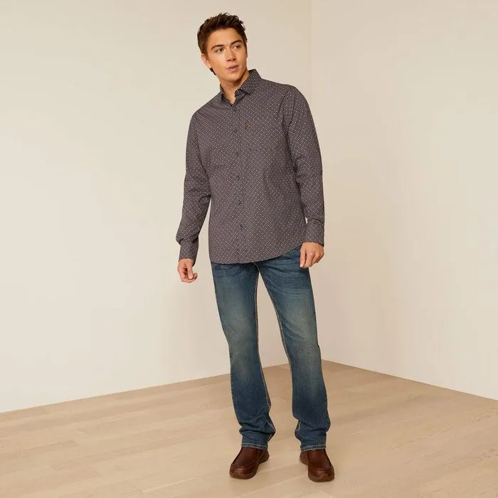 Men Button Down Shirts Ariat Mattie Modern Fit Shirt Parisian Night Men Button Down Shirts Ariat Mattie Modern Fit Shirt Parisian Night