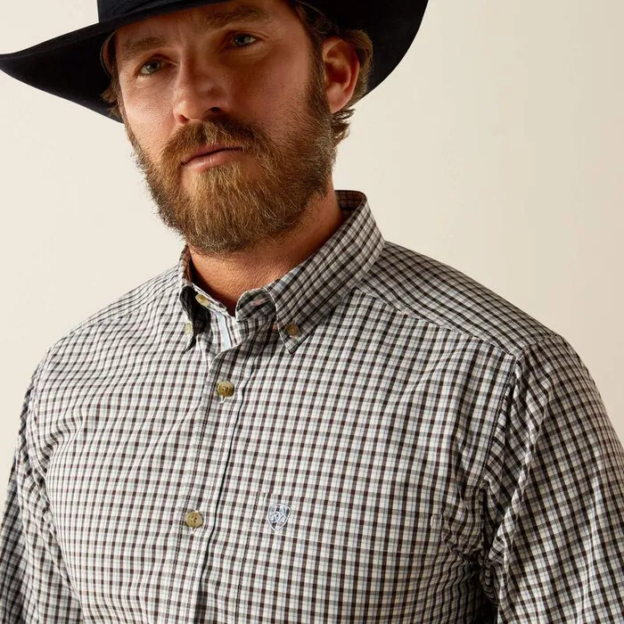 Men Button Down Shirts Ariat Pro Series Creek Fitted Shirt Light Blue Men Button Down Shirts Ariat Pro Series Creek Fitted Shirt Light Blue