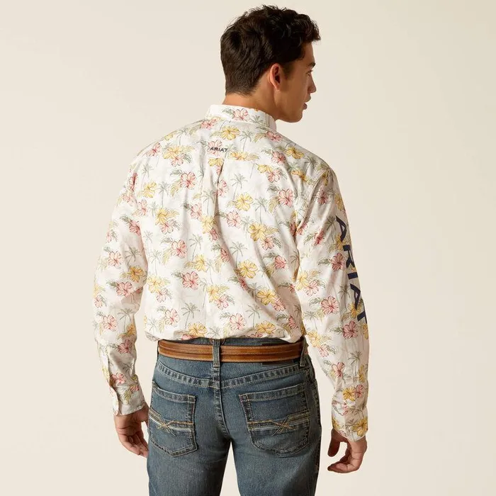 Men Button Down Shirts Ariat Team Charlie Classic Fit Shirt Gardenia Men Button Down Shirts Ariat Team Charlie Classic Fit Shirt Gardenia