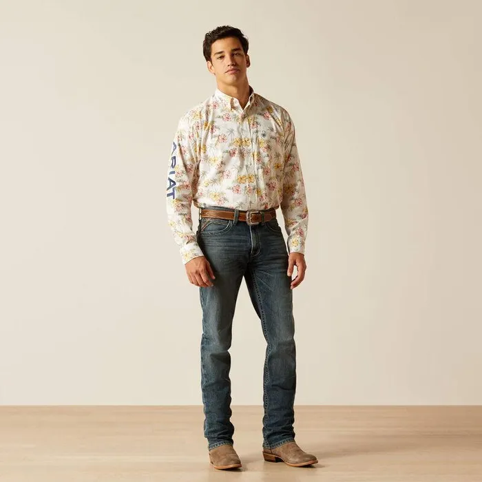 Men Button Down Shirts Ariat Team Charlie Classic Fit Shirt Gardenia Men Button Down Shirts Ariat Team Charlie Classic Fit Shirt Gardenia