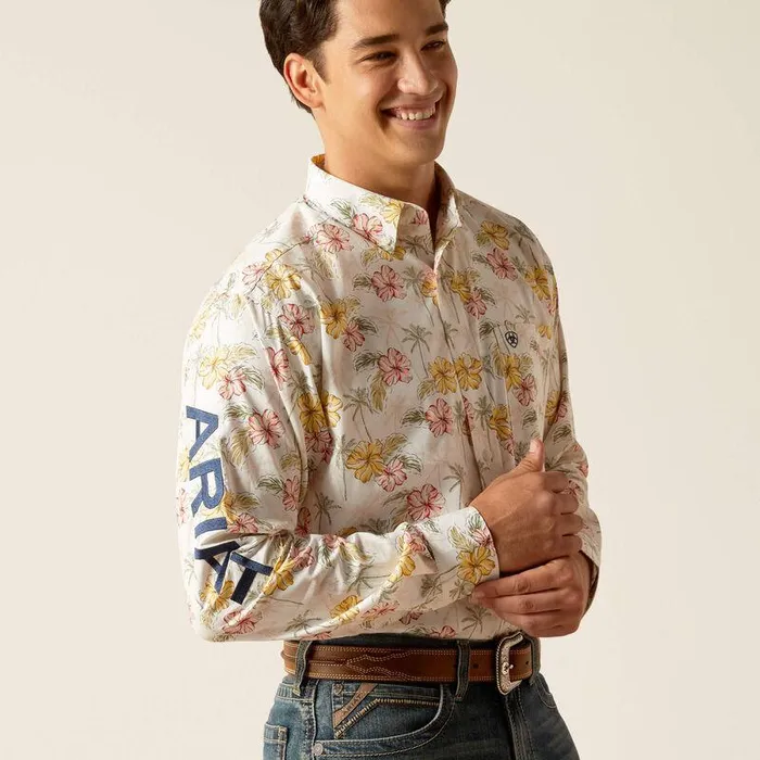 Men Button Down Shirts Ariat Team Charlie Classic Fit Shirt Gardenia Men Button Down Shirts Ariat Team Charlie Classic Fit Shirt Gardenia