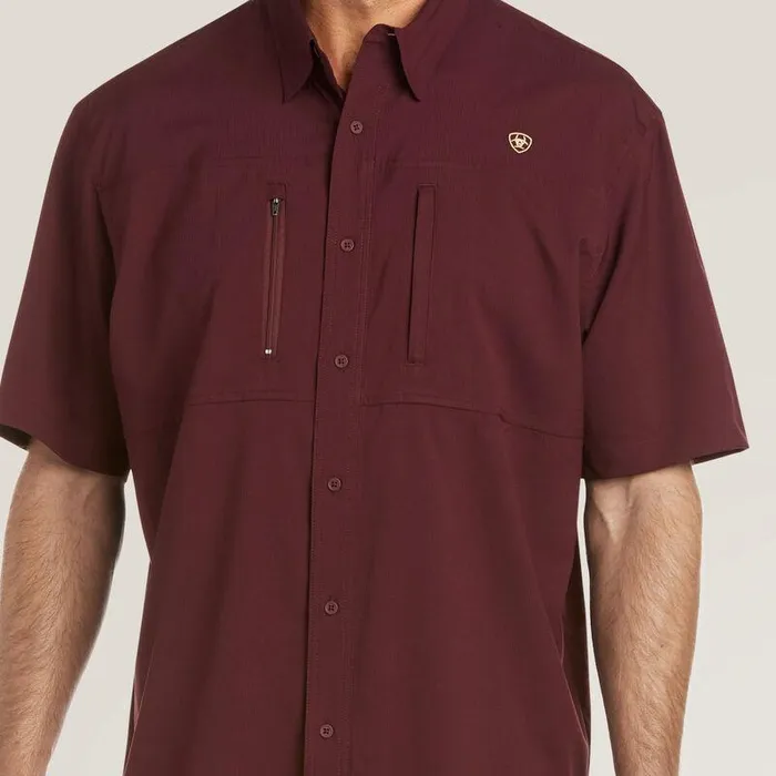 Men Button Down Shirts Ariat VentTEK Classic Fit Shirt Malbec Men Button Down Shirts Ariat VentTEK Classic Fit Shirt Malbec