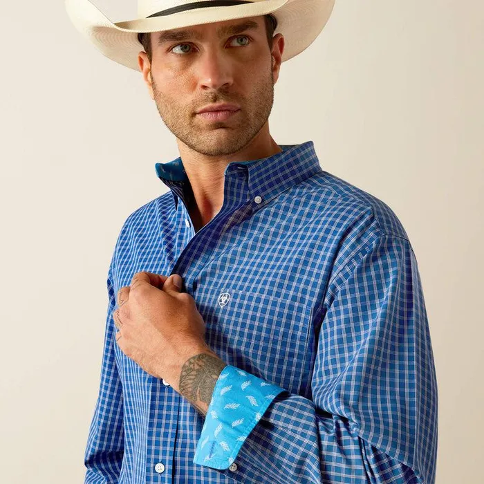 Men Button Down Shirts Ariat Wrinkle Free Blair Classic Fit Shirt Navy Men Button Down Shirts Ariat Wrinkle Free Blair Classic Fit Shirt Navy